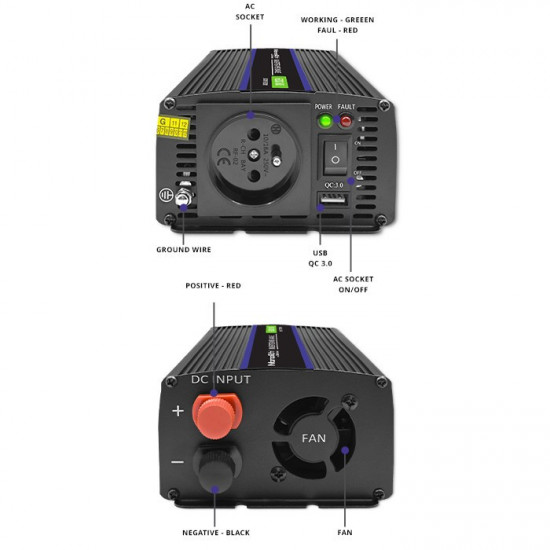 Voltage converter 300W,600W MS Wave