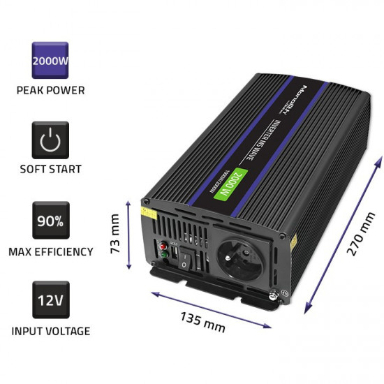 Voltage converter 1000W,2000W MS Wave