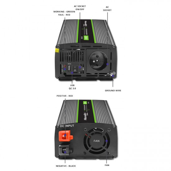 Voltage converter 1000W,2000W MS Wave