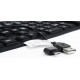 Silicone keyboard USB+PS/2 black