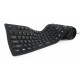 Silicone keyboard USB+PS/2 black