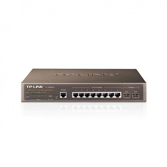 JetStream 8-Port Gigabit L2 Managed Switch with 2 SFP Slots TL-SG3210