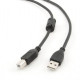 USB 2.0 Cable AM-BM 4,5m Ferrite black