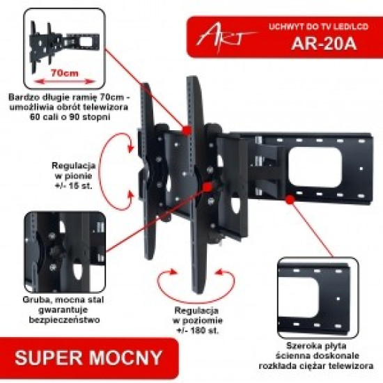 LCD Bracket AR-20A 32-60'' 60kg ver/hor