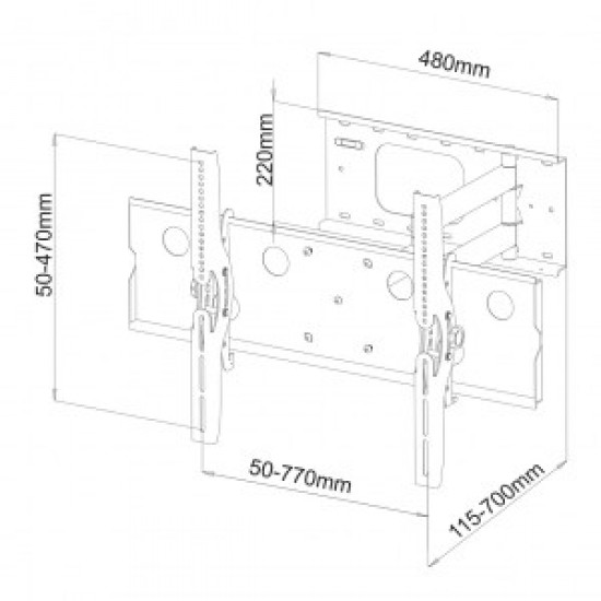 LCD Bracket AR-20A 32-60'' 60kg ver/hor