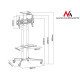 Professional stand, trolley on wheels Maclean MC-661 max 55kg max 600x400