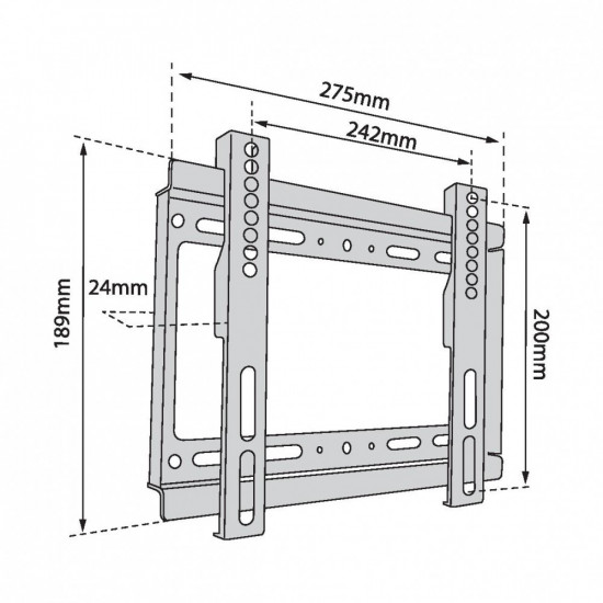 TV wall mount TB-250 up to 42 40kg max VESA 200x200