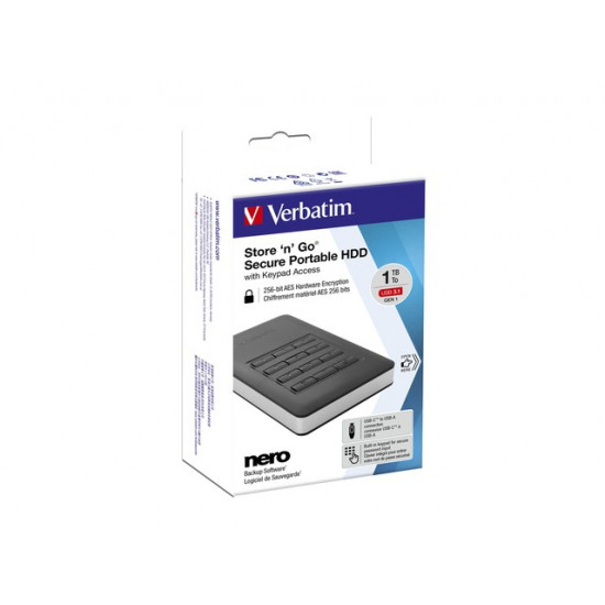 StorenGo 1TB 2.5 black USB 3.1 Secure