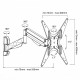 TV gas spring bracket 32-55 inches MC-784