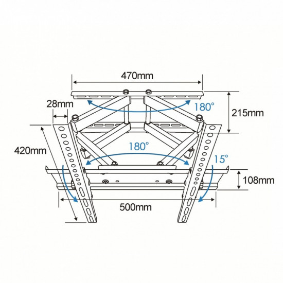 TV wall mount TB-43P 26-55 55kg VESA 400x400