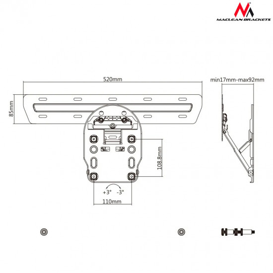 TV Bracket For QLED TV 49-65 50Kg MC-806