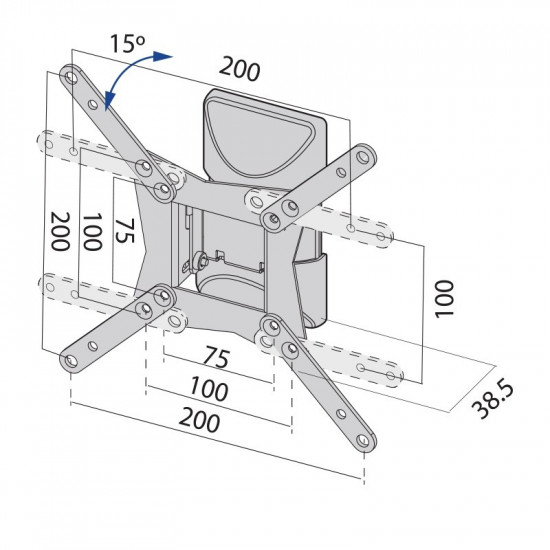 TV wall mount up to 42 20 kg TB-152E max VESA 200x200