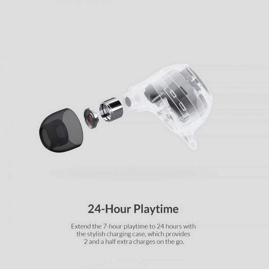 EP-T10 Dark Grey Premium True Wireless Bluetooth Earbuds | IPX5 | A2DP | AVRCP | HFP | HSP | SBC | AAC | 88dB | 16Ohm