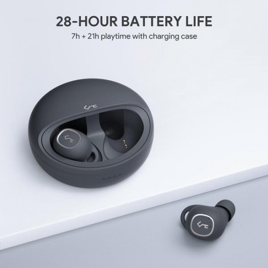 EP-T10 Dark Grey Premium True Wireless Bluetooth Earbuds | IPX5 | A2DP | AVRCP | HFP | HSP | SBC | AAC | 88dB | 16Ohm