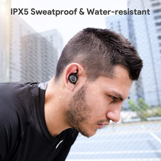 EP-T10 Dark Grey Premium True Wireless Bluetooth Earbuds | IPX5 | A2DP | AVRCP | HFP | HSP | SBC | AAC | 88dB | 16Ohm