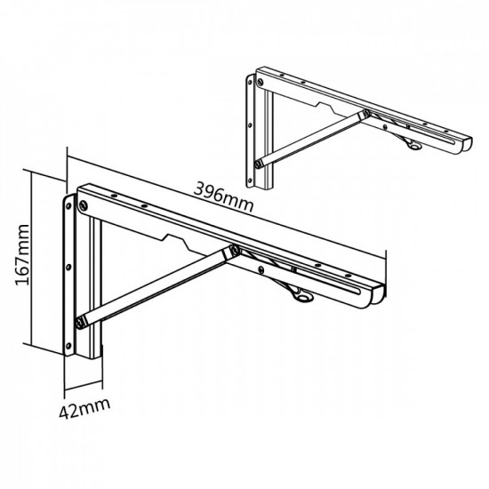 Wall-Mounted Folding Shelf Bracket MC-876