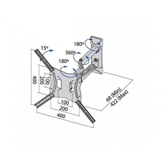 TB TV wall mount TB-254E up to 60 30kg