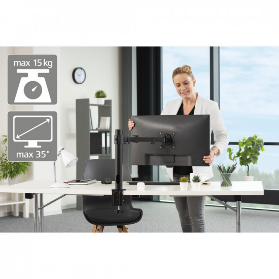 Monitor holder height-adjustable 13-35 inches