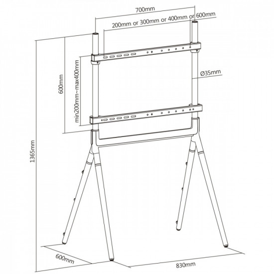 Universal TV floor stand Maclean MC-926