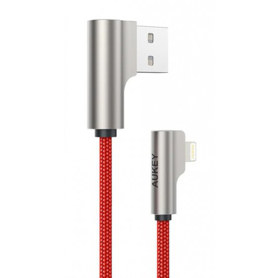 AUKEY CB-AL04 Red OEM N ylon USB - Lightning Ca