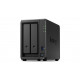 NAS server DS723+ 2x0HDD 2GB DDR4 AMD R1600 3,1Ghz 2x1GbE RJ45 3Y