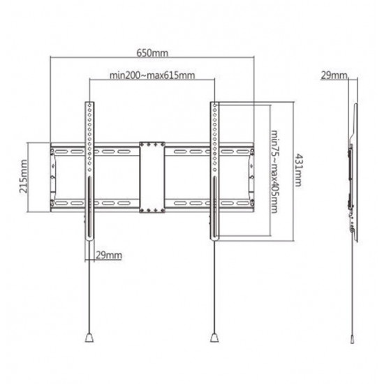 TV Wall Mount 37-80 inch 70 kg fixed