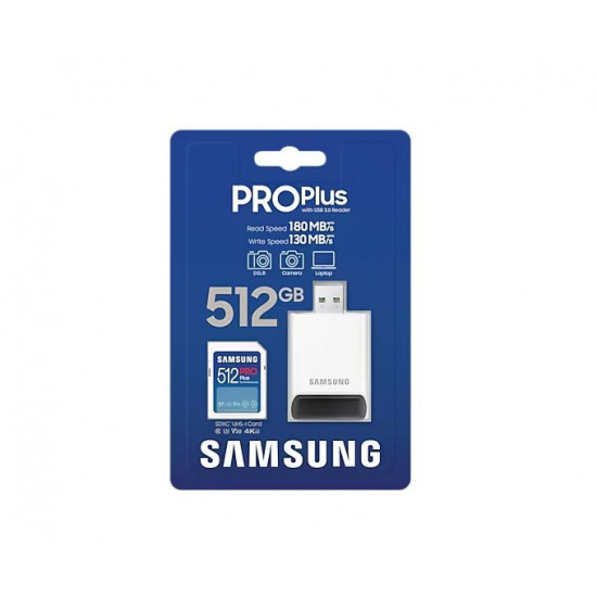 Memory card SD PRO Plus MB-SD512SB/WW 512GB + reader