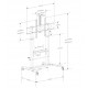 Mobile Stand for Interactive Whiteboards 52-110 inches, 120kg, smooth adjustment