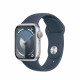 Watch Series 9 GPS 41mm Silver Aluminium Case with Storm Blue Sport Band - M/L