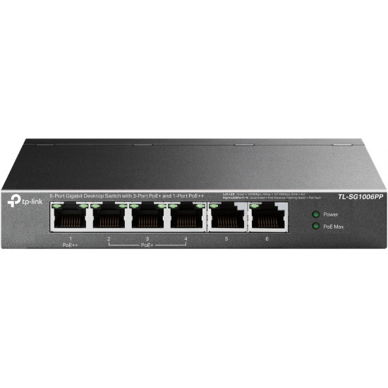 NET SWITCH 6PORT 3POE+/1POE++/TL-SG1006PP TP-LINK