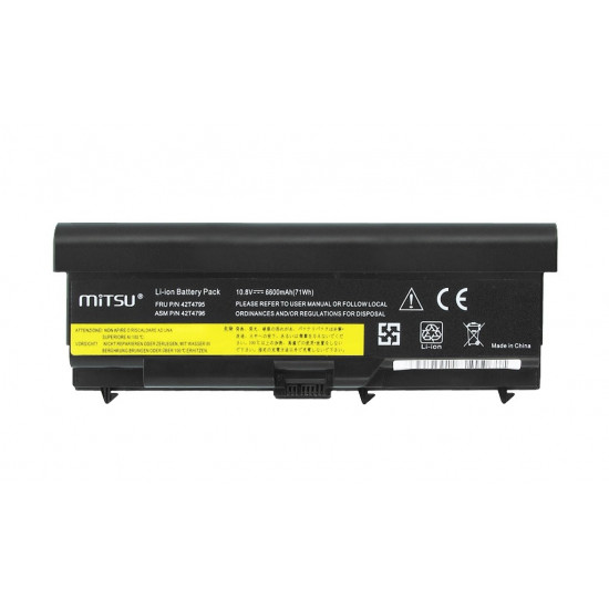 Battery for Lenovo E40, E50, SL410, SL510 6600 mAh (71 Wh) 10.8 - 11.1 Volt