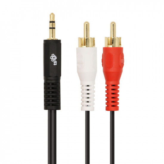 Cable 3,5mm MiniJack -2x RCA M/M 1,5m