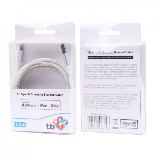 Lightning - USB Cable 1.5m silver MFi