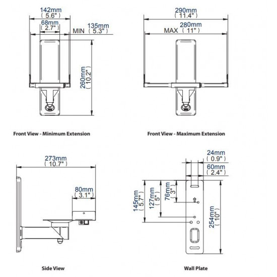 VENTRY - Wall clips for BT77 / W loudspeakers