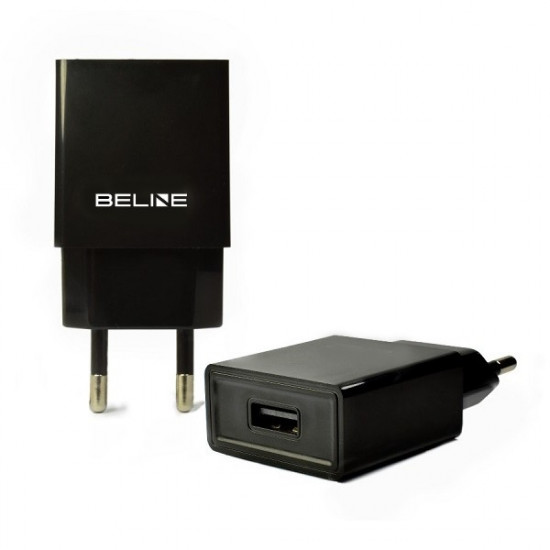 Travel charger 1XUSB 1A black