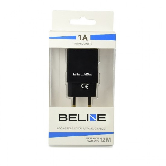 Travel charger 1XUSB 1A black