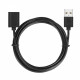 Extension cord USB AM-AF 1.8 m black