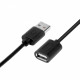 Extension cord USB AM-AF 1.8 m black