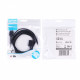 Extension cord USB AM-AF 1.8 m black