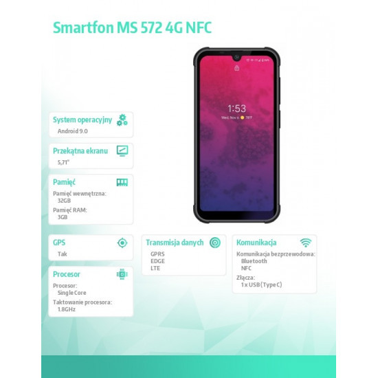 Smartfon MS 572 4G NFC