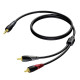 3,5 MM JACK MALE STEREO -2X RCA/CINCH MALE 3 M