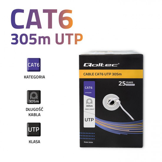 Patchcord UTP cable CAT6, 305m