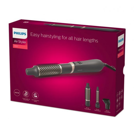 Hairdryer and curling iron 3000 Charcoal BHA301/00