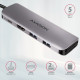 Hub HMC-5 2x USB-A, HDMI, SD/microSD, USB 3.2 Gen 1, PD 100W, 20cm USB-C cable