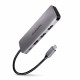 Hub HMC-5 2x USB-A, HDMI, SD/microSD, USB 3.2 Gen 1, PD 100W, 20cm USB-C cable