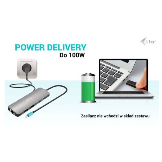 USB-C Metal Nano docking station 2x HDMI Display + Power Delivery 100W