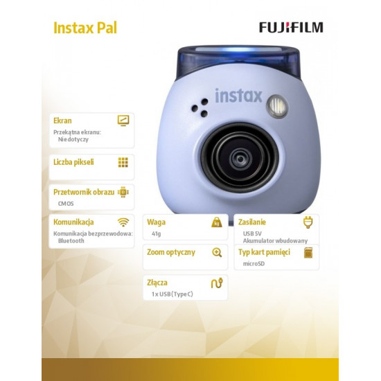 CAMERA INSTAX PAL/LAVANDER BLUE FUJIFILM