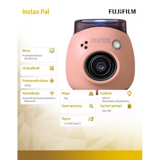 CAMERA INSTAX PAL/POWDER PINK FUJIFILM