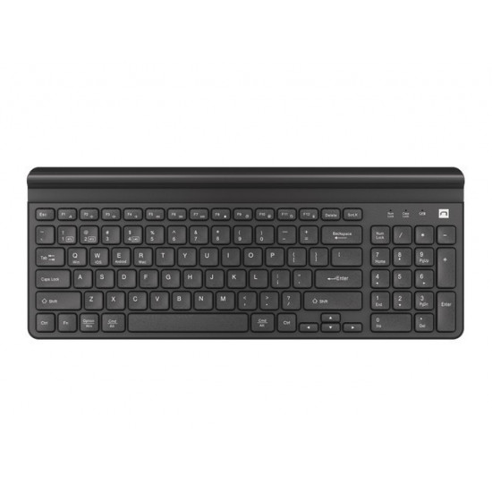 Keyboard Felimare US bluetooth + 2.4GHz Slim, phone/tablet holder black