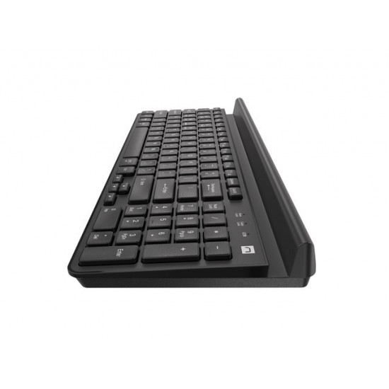 Keyboard Felimare US bluetooth + 2.4GHz Slim, phone/tablet holder black